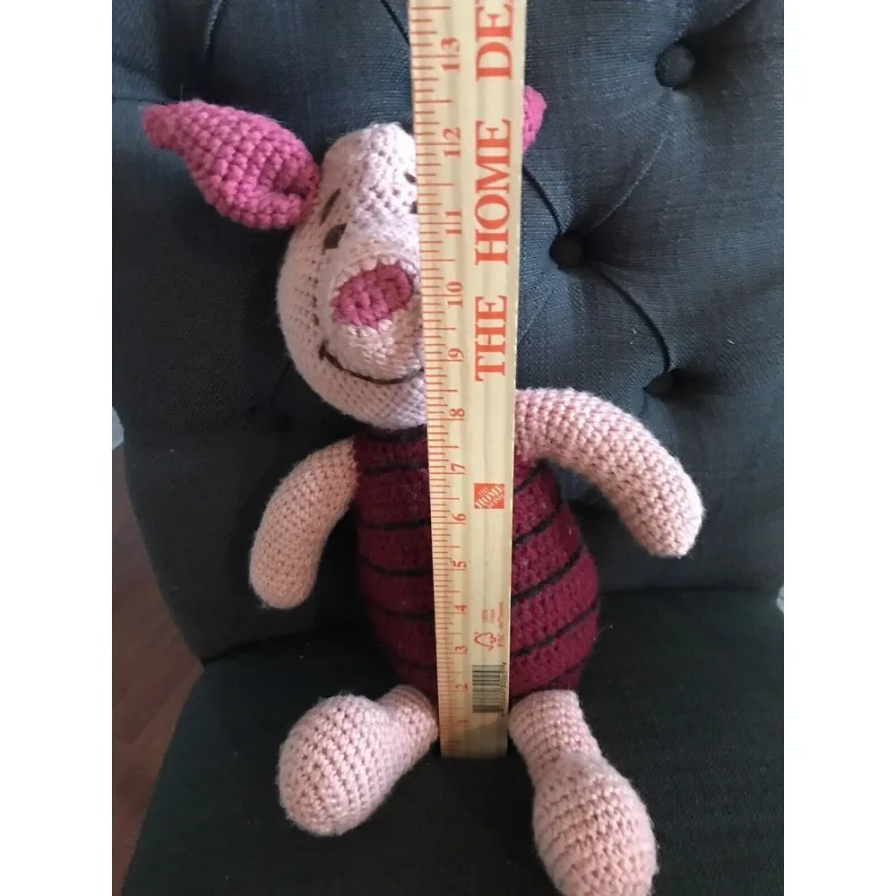 Winnie The‎ Pooh Hand crocheted Piglet  VINTAGE